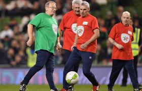 walking football players